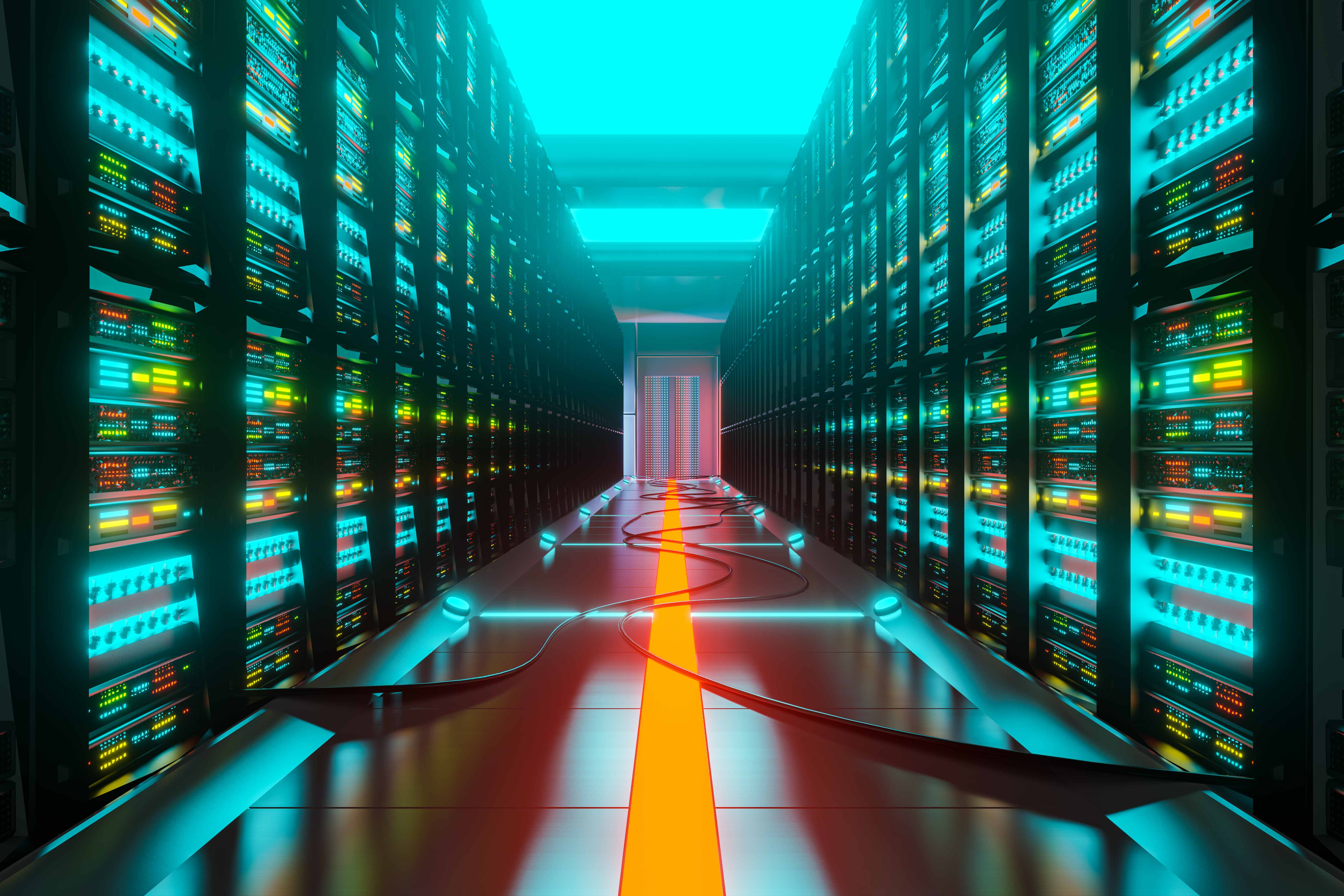 Server infrastructure being actively monitored by OptiTech